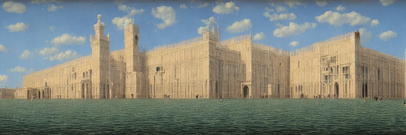 Prompt: doge palace painting magritte