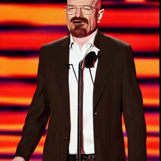 Image similar to walter white singing on america's got talent