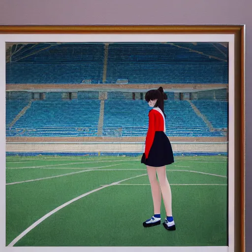 Image similar to a high detail portrait of high school girl by makoto sinkai, by BUNBUN, in simple background, CLIP STADIO, mad painting