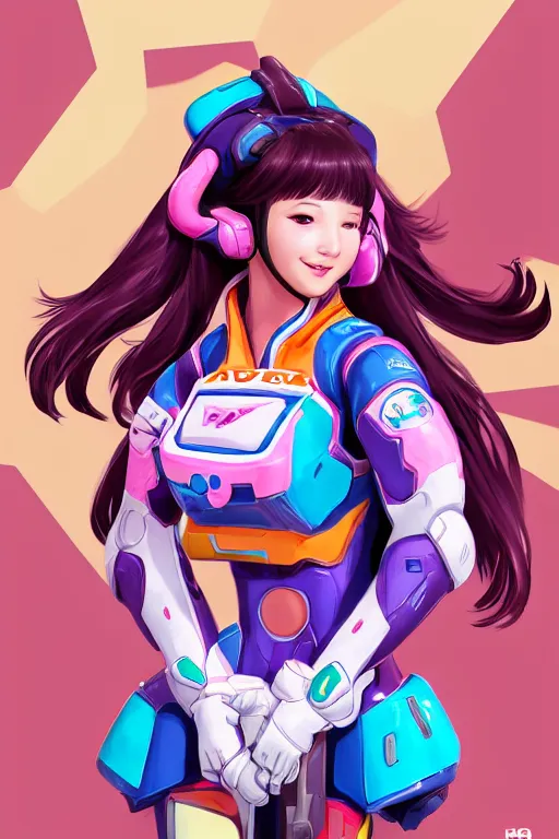 Prompt: D.Va character art, ボディスーツ, #C1000, ぴっちりスーツ trending on artstation, 8k scan, vibrant, faved watched read