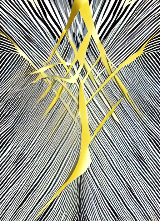 Image similar to poster, vector, symmetrical, award - winning painting, abstract, gold and silver shapes, rectangles, geometry, elegant, luxurious, beautiful, pitch black background, dali