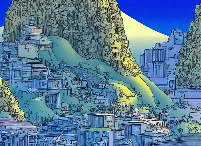 An illustration of gran canaria at the style of stable diffusion