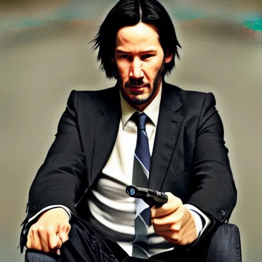 Image similar to Keanu reeves as eleventh doctor who