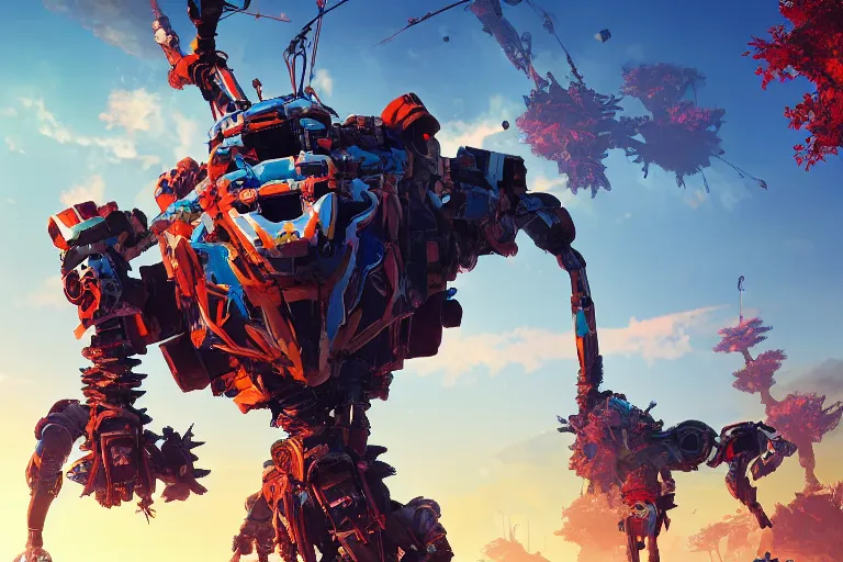Image similar to sunwing machine mecanical creature robot of horizon forbidden west horizon zero dawn bioluminiscence global illumination ray tracing hdr fanart arstation by ian pesty and alena aenami artworks in 4 k