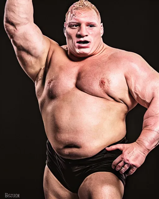 Image similar to portrait of dannt devito as brock lesnar. photographic, photography