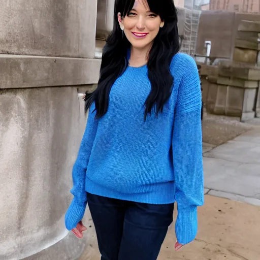 Image similar to blue sweater outfit for tifa lockhart from ever crisis