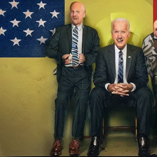 joe biden coneheads band mirror room album cover, | Stable Diffusion ...