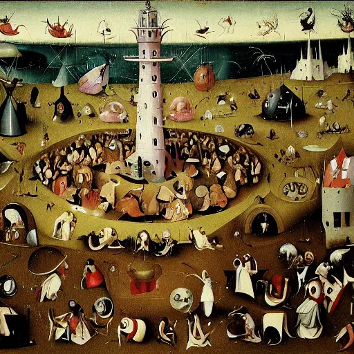 Image similar to painting of Where’s Waldo by Hieronymus Bosch