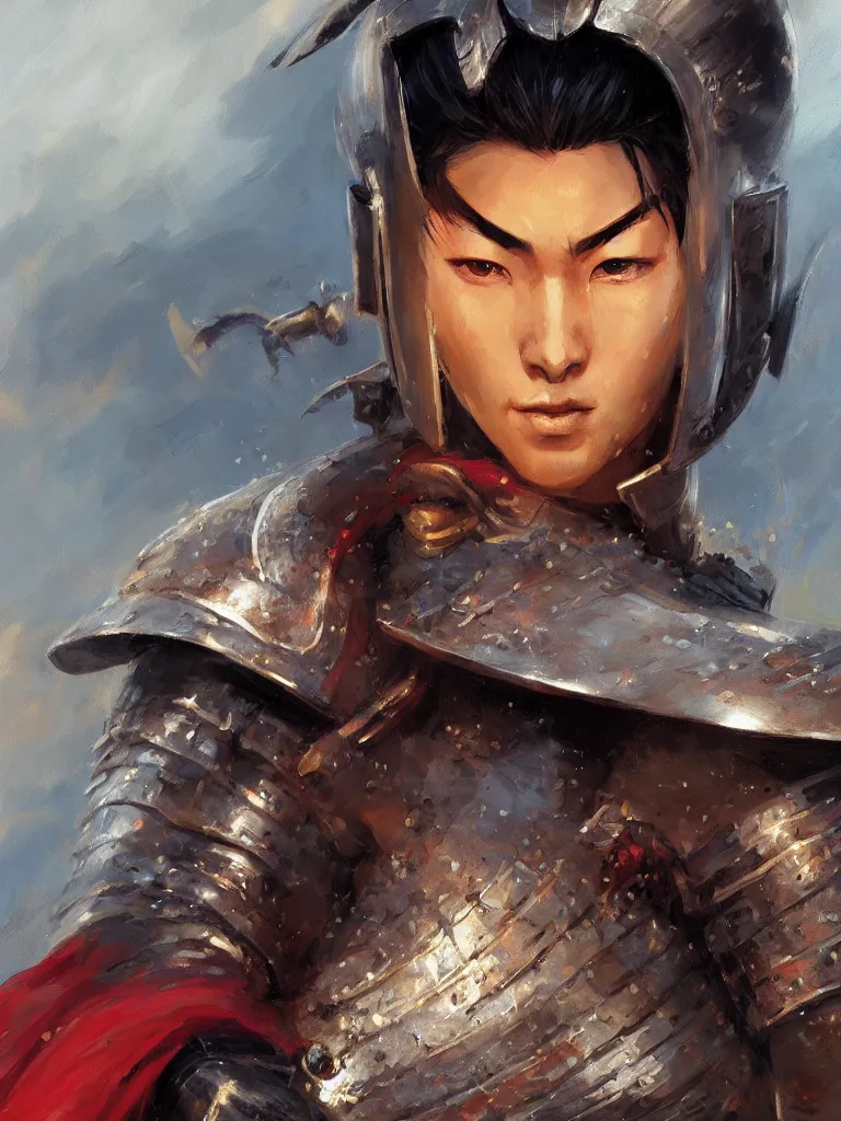 Image similar to close up of a samurai in full armor, by fiona staples, artgerm, by vladimir volegov and alexander averin and delphin enjolras and daniel f. gerhartz