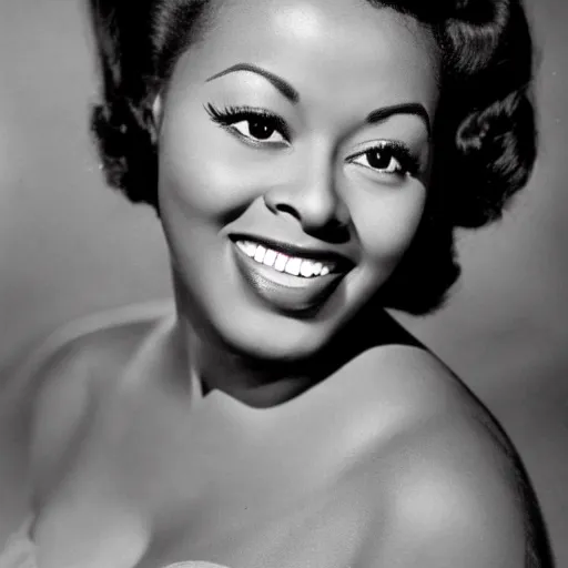 Image similar to photo of a beautiful 1 9 5 0 s black actress