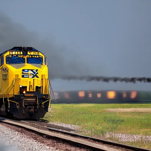 Image similar to csx locomotive flying