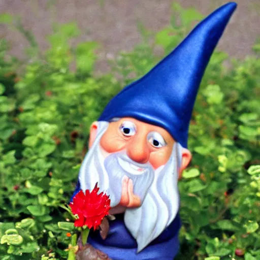 Image similar to Gnome George Floyd steals a car in my yard, high detail photo