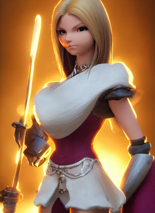 Image similar to a full portrait photo of real - life garnet iconic character official artwork in a final fantasy ix, f / 2 2, 3 5 mm, 2 7 0 0 k, lighting, perfect faces, award winning photography.