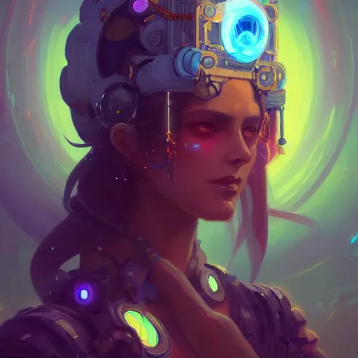 Image similar to a portrait of a beautiful cybernetic gypsy, cyberpunk concept art by pete mohrbacher and wlop and artgerm and josan gonzales, digital art, highly detailed, intricate, sci-fi, sharp focus, Trending on Artstation HQ, deviantart, unreal engine 5, 4K UHD image