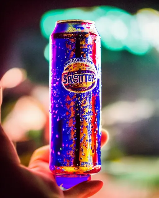 Prompt: a sprite can covered in light condensation, professional photo