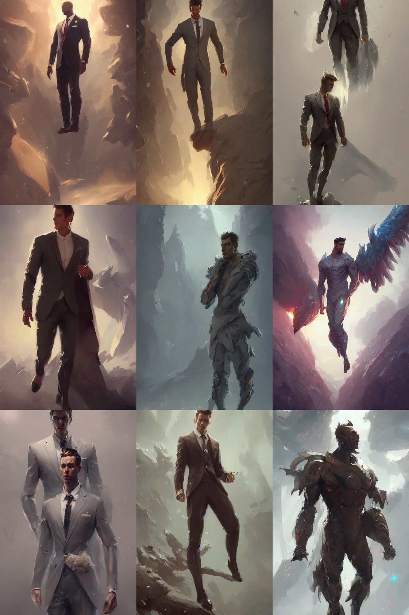 Prompt: a beautiful picture of male suit design by greg rutkowski and thomas kinkade, trending on artstation