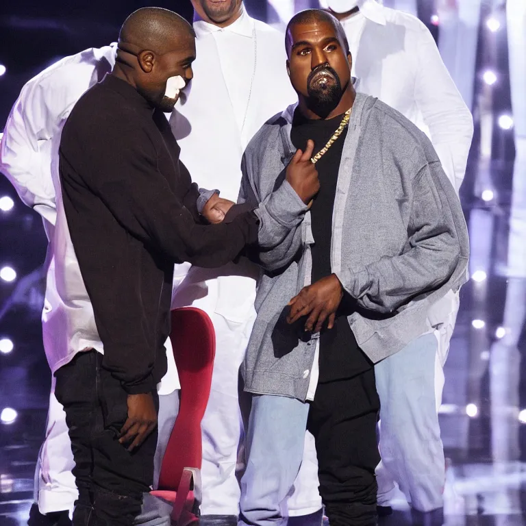 Prompt: kanye west as a contestant on America's Got Talent