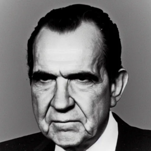 Image similar to mugshot of Richard Nixon