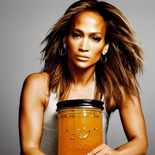 Image similar to j - lo inside a jar of honey