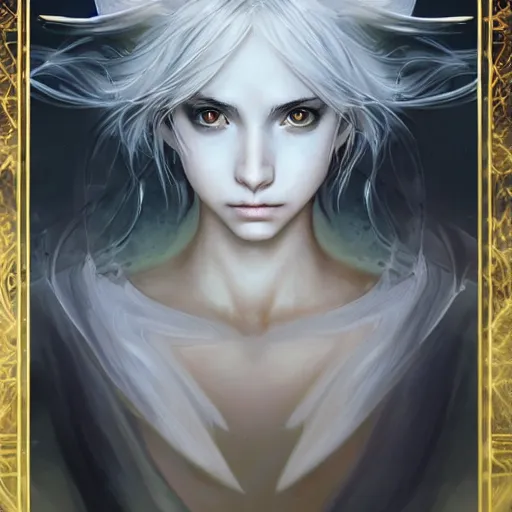 Image similar to Final Fantasy white mage character portrait, symmetrical face, cinematic lighting, glowing golden eyes, hyper-detailed, cgsociety, 8k, high resolution, in the style of Charlie Bowater, Tom Bagshaw, Artgerm, single face, symmetrical, headshot photograph, insanely detailed and intricate, beautiful, elegant, watercolor, cinematic, portrait, Raphaelite, headroom, artstation