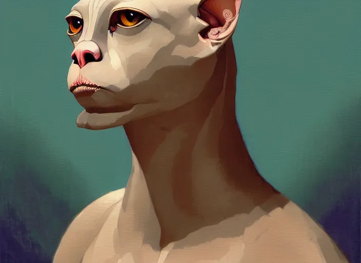 Prompt: portrait of a sphinx cat - art, by wlop, james jean, victo ngai! muted colors, very detailed, art fantasy by craig mullins, thomas kinkade cfg _ scale 8