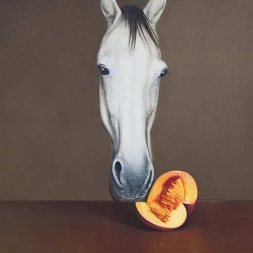 horse eating a peach Stable Diffusion OpenArt