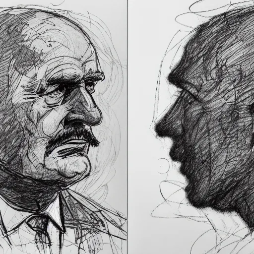 Prompt: a realistic yet scraggly portrait sketch of the side profile of a stern and sophisticated the spy, trending on artstation, intricate details, in the style of frank auerbach, in the style of sergio aragones, in the style of martin ansin, in the style of david aja, in the style of mattias adolfsson