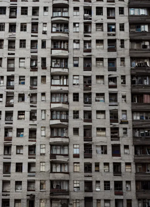 Prompt: soviet apartment building, full frame