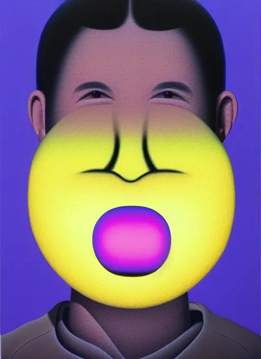 Prompt: smile by shusei nagaoka, kaws, david rudnick, airbrush on canvas, pastell colours, cell shaded, 8 k,