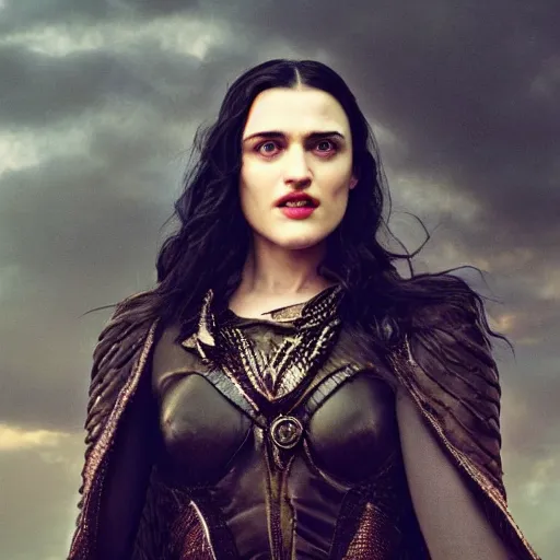 Prompt: Katie McGrath as Morgana in the year 3000 AD