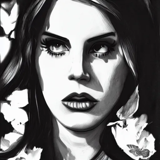 Image similar to trail cam footage of lana del rey, photorealistic, horror