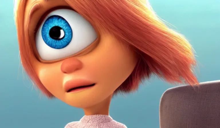 Image similar to Big Cry, tear, She's crying. Pixar Digital Movies