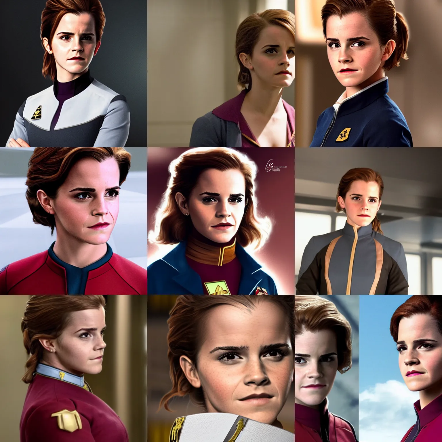 Prompt: Emma Watson as Captain Janeway