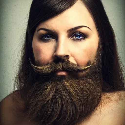 Image similar to bearded woman