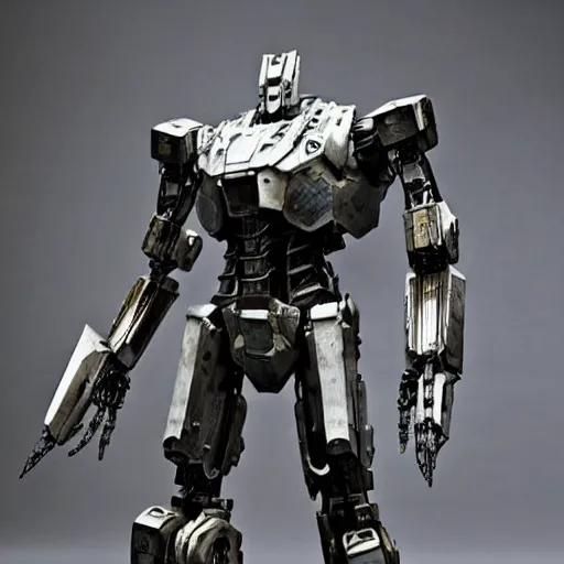 Image similar to cinematic still in real steel movie and westworld and pacific rim movie, one slim full body ornate humanoid armored core mega mech by fujioka kenki and by mamoru nagano