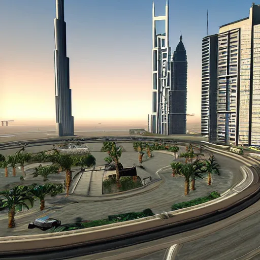 Prompt: gta : dubai, ornate