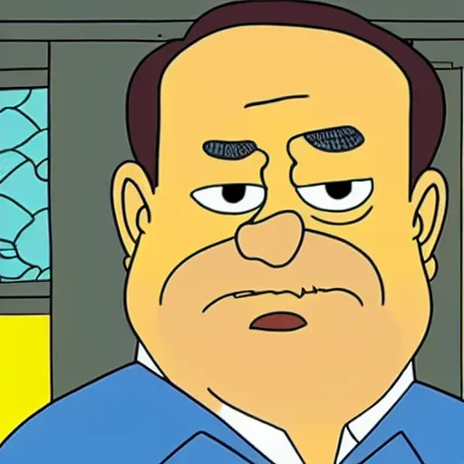 Image similar to tony soprano from hbo show the sopranos in the simpsons drawn by matt groening 1 9 9 0 s cartoon style