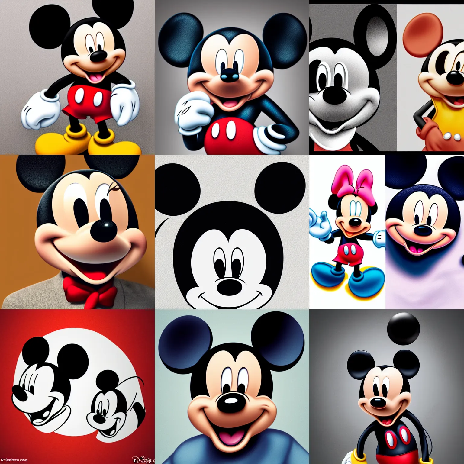 Prompt: Mickey Mouse as a human!!, studio photography, photorealistic!