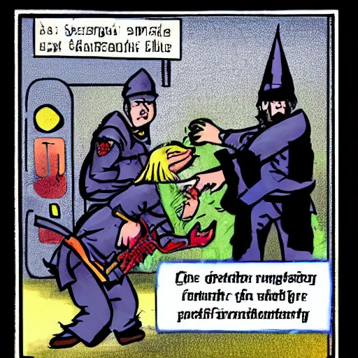 Image similar to wizard mage, being arrested by spetsnaz