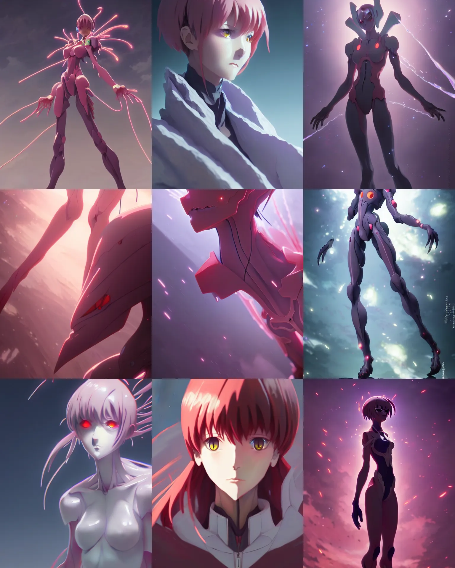 Prompt: a character from evangelion, fantasy magic, epic scene, cinematic lighting, intricate, elegant, sharp focus, illustration, highly detailed, concept art, matte, art by michiking and wlop and yin zhe, anime, trending on artstation