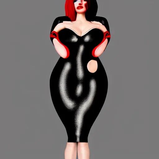 Prompt: curvy feminine hot goth woman with elegant red-black diamonds pattern latex dress, cgsociety, photorealistic, sublime-comfy-elegant ambience, 16k, smooth, sharp focus, trending on ArtStation, volumetric lighting, fully clothed, worksafe