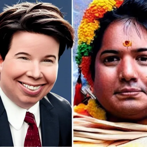 Prompt: Michael mcintyre as an indian woman