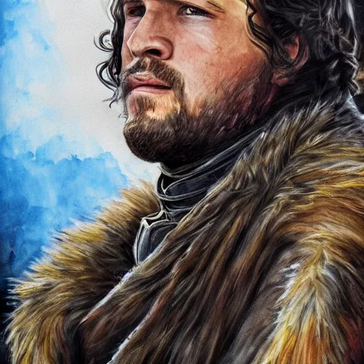 Prompt: game of thrones the lord of esos, high quality painted portrait