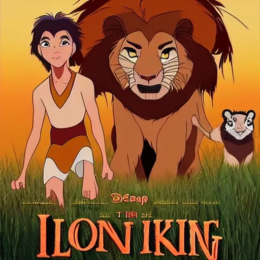 Prompt: The Lion King (1994) in the style of Studio Ghibli