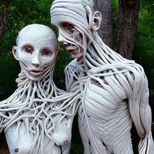 Image similar to dmt bodies. Mesh of human figures intertwined. earthen colors. Beautiful, realistic, extremely anatomical marble sculptures. A sea of bodies sculpted by August Rodine.