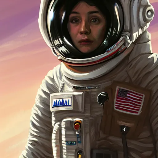 Image similar to astronaut, portrait by bagshaw tom, illustration painting, detailed illustration, hd, digital art, overdetailed art, concept art, detailed, overdetailed art, concept art, trending on artstation