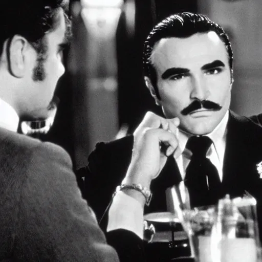 Prompt: movie still of burt reynolds in the godfather