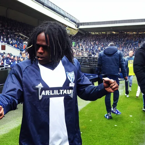 Prompt: chief keef at millwall football match,
