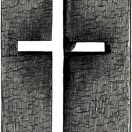 Prompt: pen and ink cross hatched texture, black and white high contrast, hatching