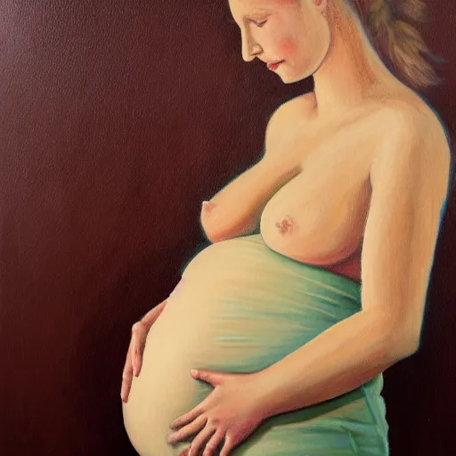 Prompt: a painting of pregnancy